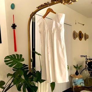 Mi Golondrina — white on white— Flores dress —S—pristine — worn once washed once